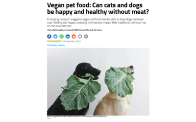 Media: New Scientist feature on vegan pet food