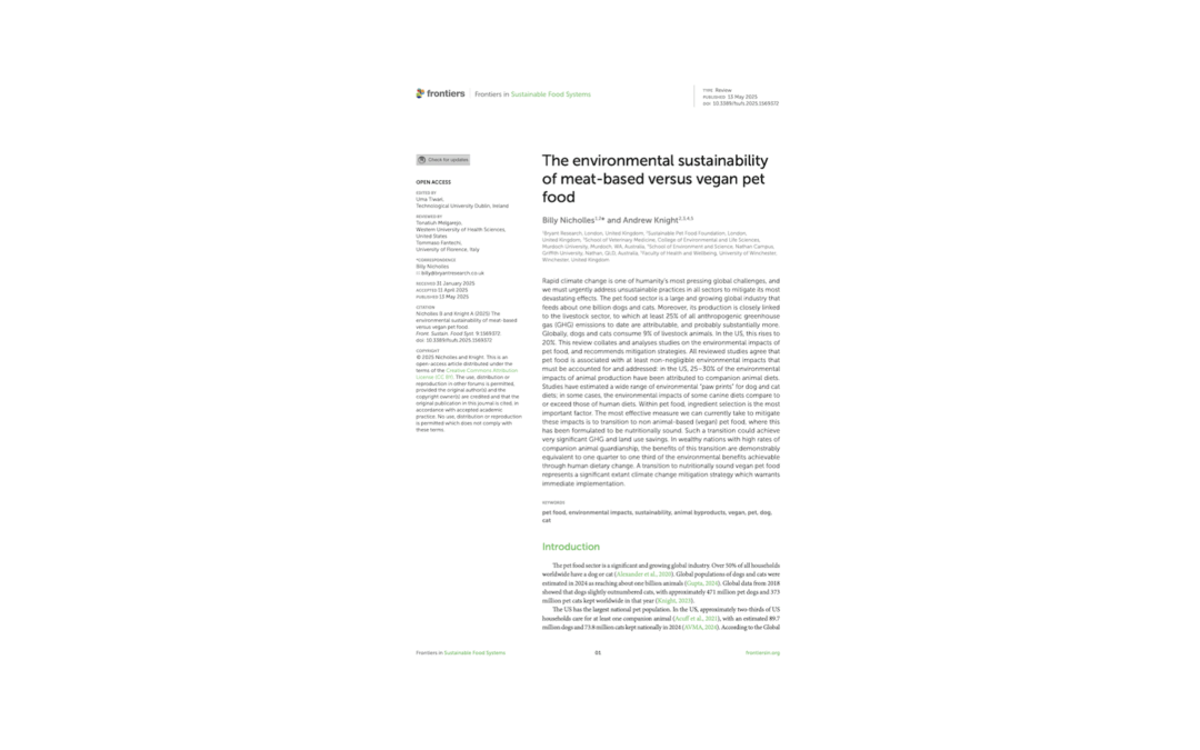 Article: pet food sustainability