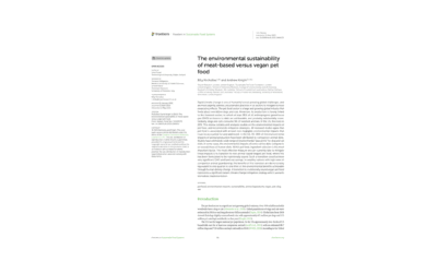 Article: pet food sustainability