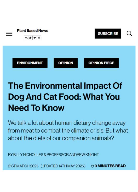 Sustainability Vegan Pets Nicholles et al 2025