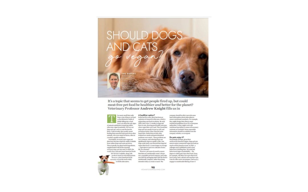 Article: pet food and health