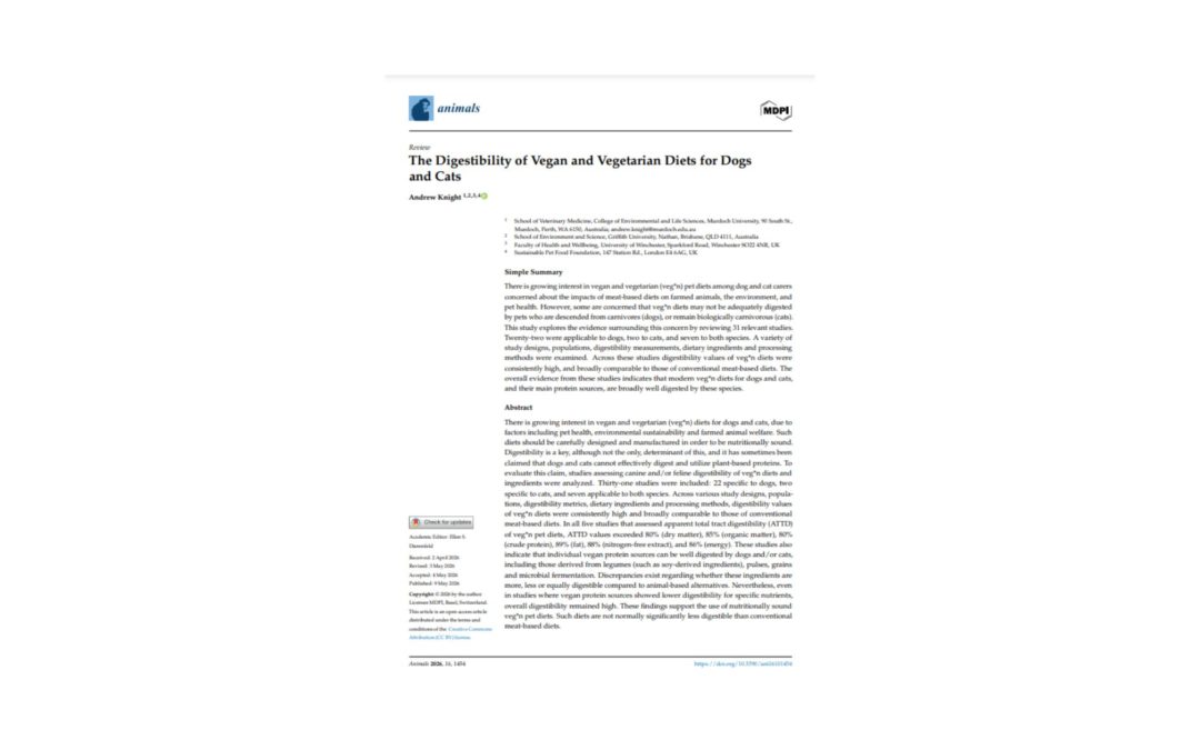 Article: pet food – digestibility