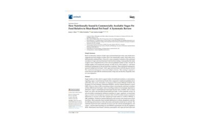 Article: pet food – nutritional soundness